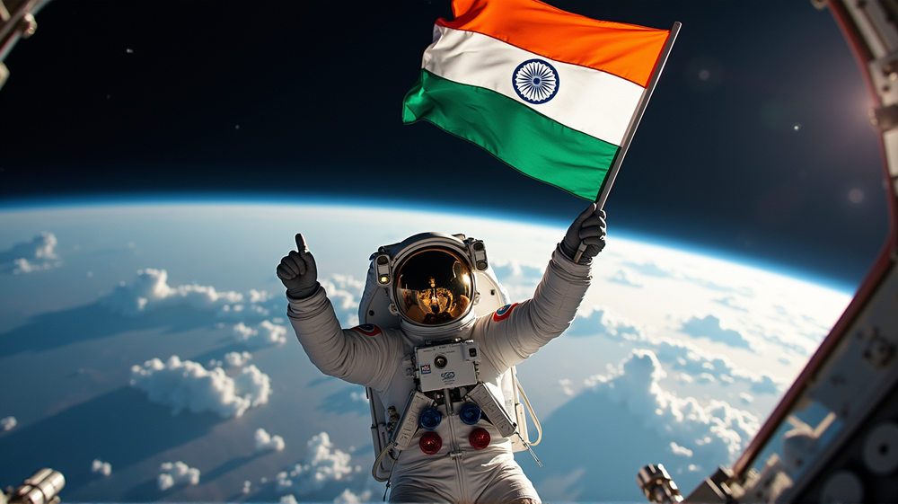 Shubhanshu Shukla Hijst Nationale Vlag op ISS, Verhoogt Nationale Trots