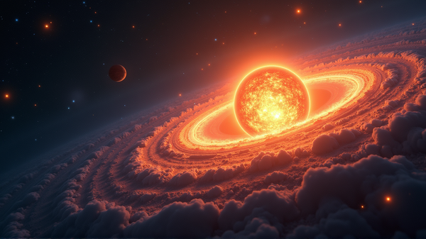 Het Fluisteren van een Ster: De Geboorte van een Nieuw Planetair Systeem